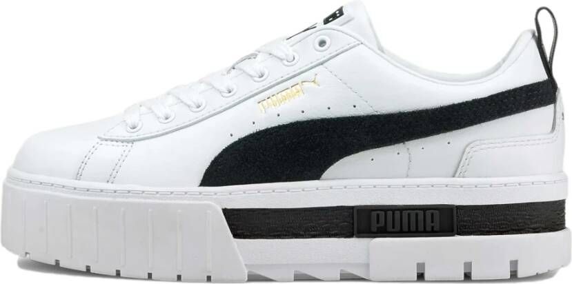 Puma Mayze Lth Wn's Fashion sneakers Schoenen white black maat: 37.5 beschikbare maaten:36 37.5 38.5 40.5 41 42 - Foto 4