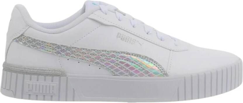Puma Carina 2.0 Mermaid sneakers wit blauw zilver Meisjes Imitatieleer 36 - Foto 2
