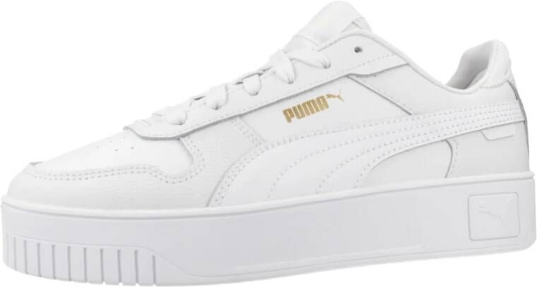 Puma Carina Street leren sneakers wit goud Meisjes Leer Meerkleurig 35.5 - Foto 6