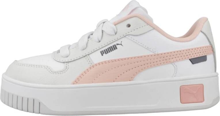 Puma Carina Street leren sneakers wit roze Meisjes Leer Meerkleurig 28 - Foto 2