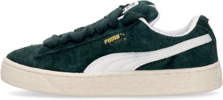 Puma Suede XL Hairy Streetwear Sneaker Green Heren