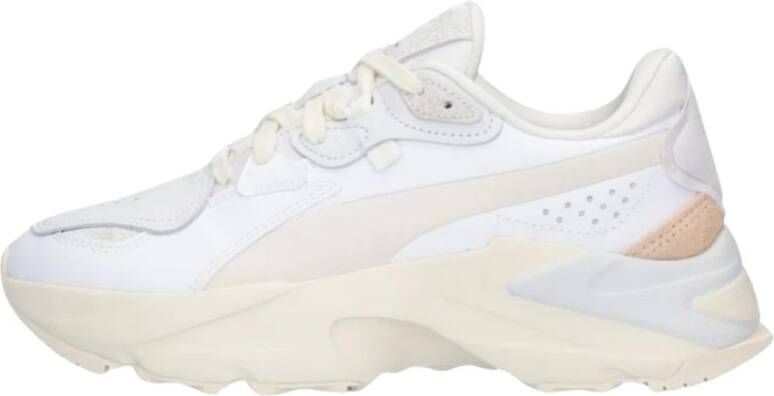 Puma Witte Leren Lage Sneakers White Dames