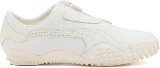 Puma Witte Leren Sneakers met Klittenbandsluiting