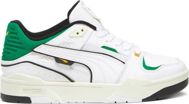 Puma Witte Leren Sneakers Wit Heren