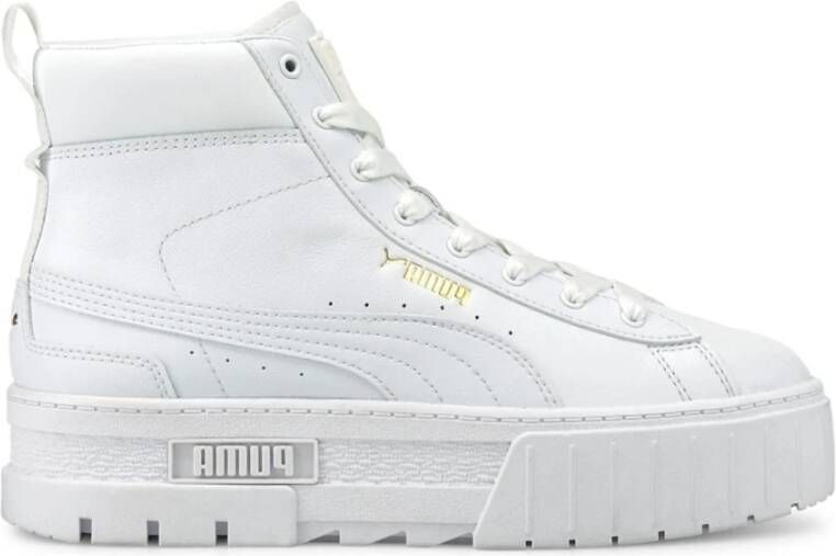 PUMA Mayze Mid Wn Hoge sneakers Leren Sneaker Dames Wit - Foto 4