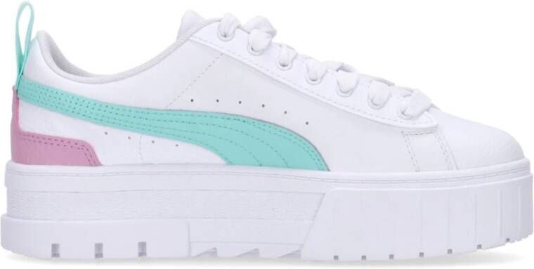 Puma Witte Sneaker met Vetersluiting