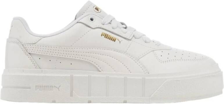 Puma Witte sportieve leren sneakers voor vrouwen