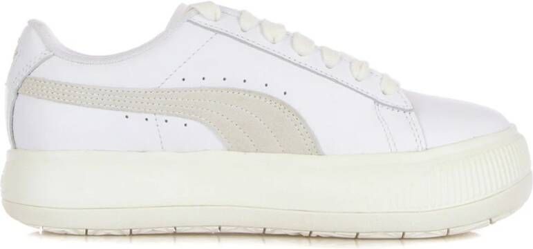 Puma Suede Mayu Lth Womens White Marshmallow Schoenmaat 37 1 2 Sneakers 381042 01