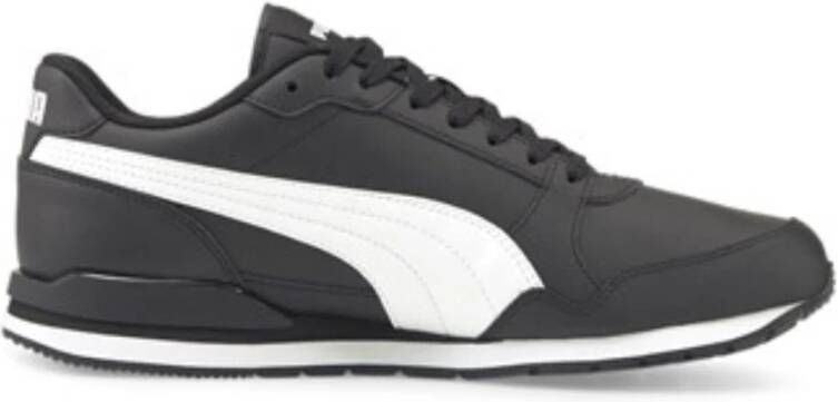 Puma Zwart Witte Runner Sneakers Black Heren