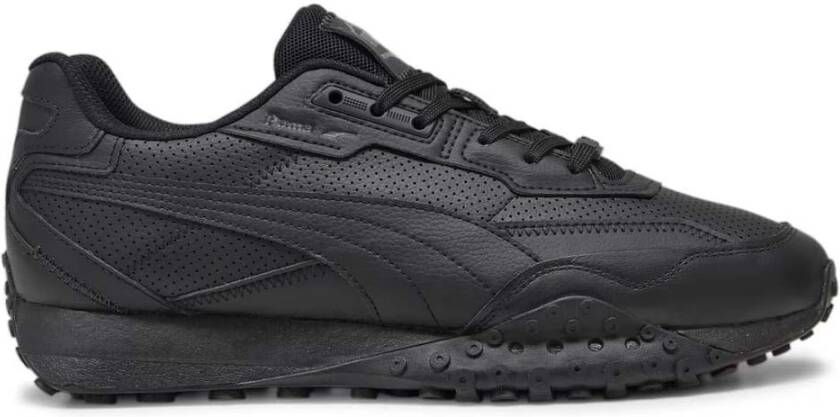 Puma Zwarte Leren Rider Schoenen Black Heren