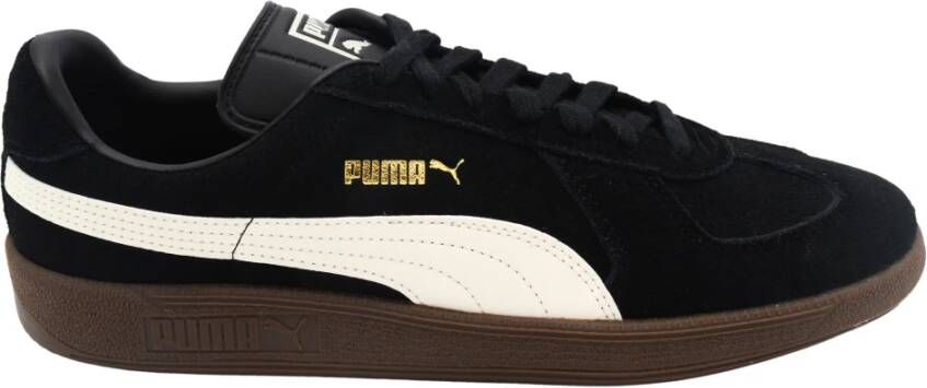 Puma Zwarte Suède Army Trainer Lage Sneaker Black Heren