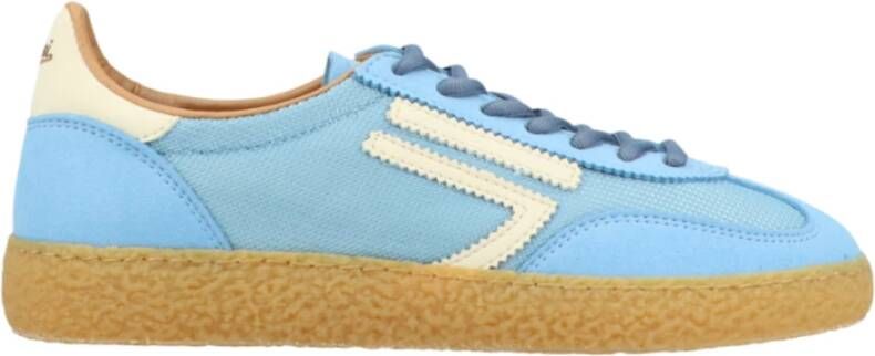 Puraai Blauwe Dolfijn Sneakers Nylon Suède
