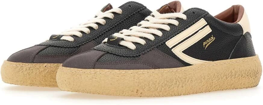 PURAAI Lage Sneakers Dames 1.01 Vintage Leer Zwart - Foto 15