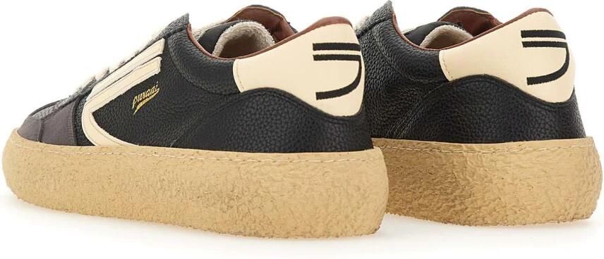 PURAAI Lage Sneakers Dames 1.01 Vintage Leer Zwart - Foto 13