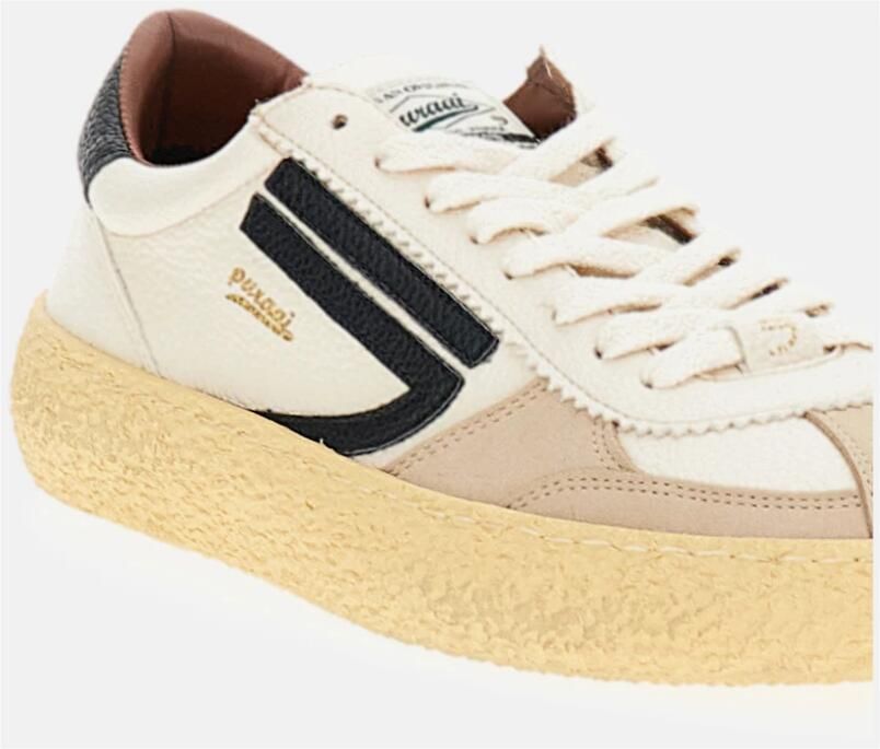 PURAAI Lage Sneakers Dames 1.01 Vintage Leer Beige - Foto 3