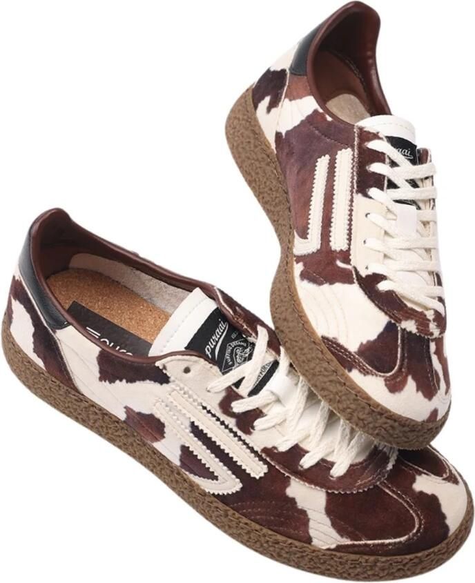 PURAAI Lage Sneakers Dames 6.01 Xs Ponyhair Bruin - Foto 4