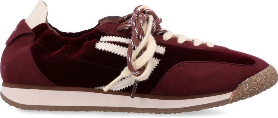PURAAI Lage Sneakers Dames 6.02 Panther Textiel Bordeaux