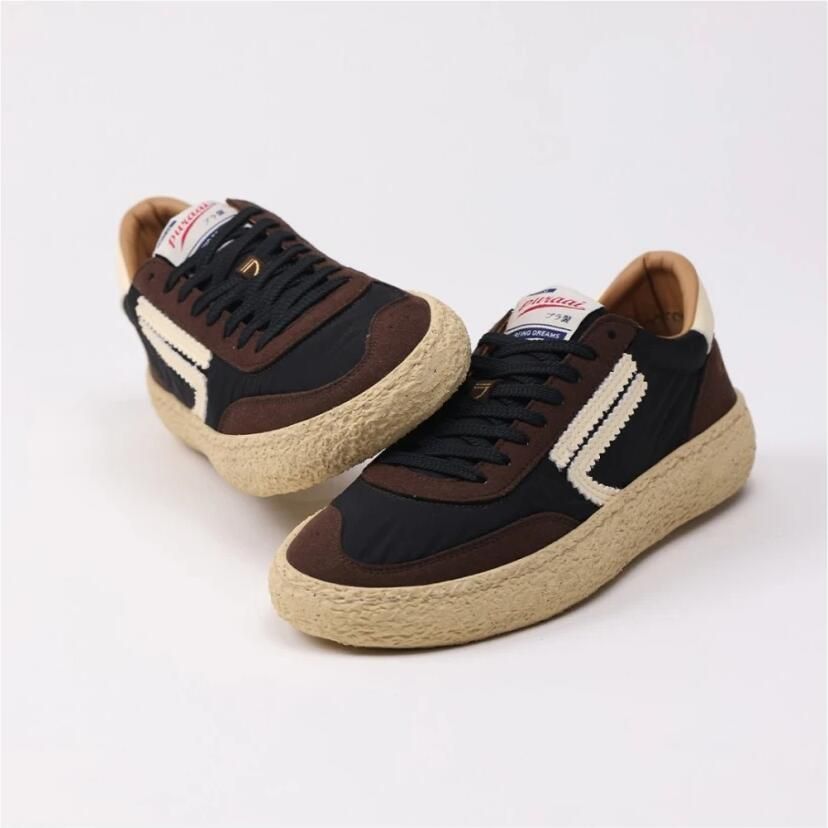 Puraai Nieuwe Polly Sneakers Zwart Bruin Vanille - Foto 4