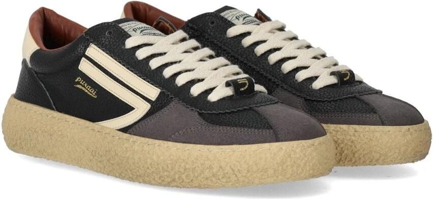 PURAAI Lage Sneakers Dames 1.01 Vintage Leer Zwart - Foto 2