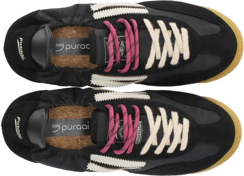 Puraai Zwarte en witte vegan sneaker