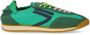 Puraai Sneaker in smaragdgroen vegan met paarse details - Thumbnail 1