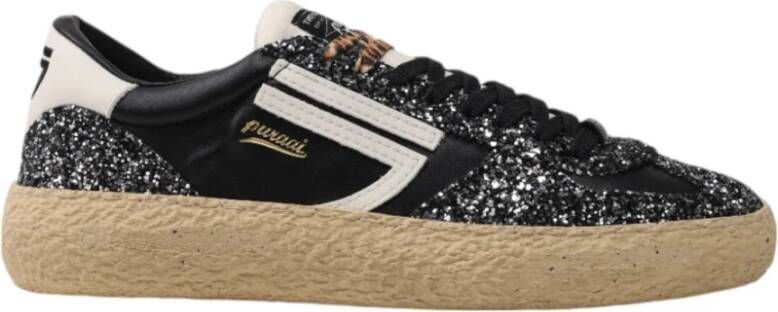 Puraai Vintage Dames Sneakers Zwart