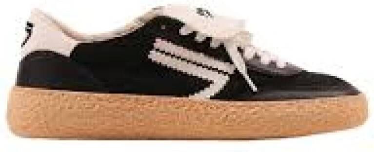 Puraai Zwarte sneakers met witte details