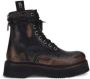 R13 Platformzool Veterschoenen met Versleten Effect - Thumbnail 1