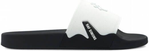 Raf Simons Witte Astra Slippers Niet-terugbetaalbaar Black