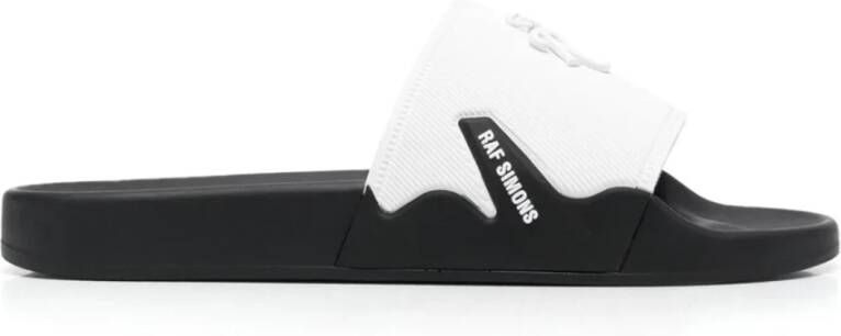Raf Simons Witte Astra Slippers Niet-terugbetaalbaar Black
