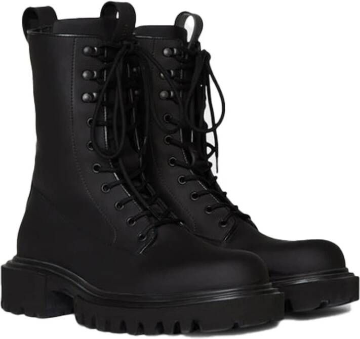 Rains Lace-up Boots Zwart Dames