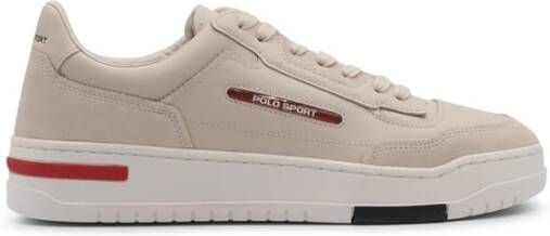 Ralph Lauren Beige Leren Sneakers