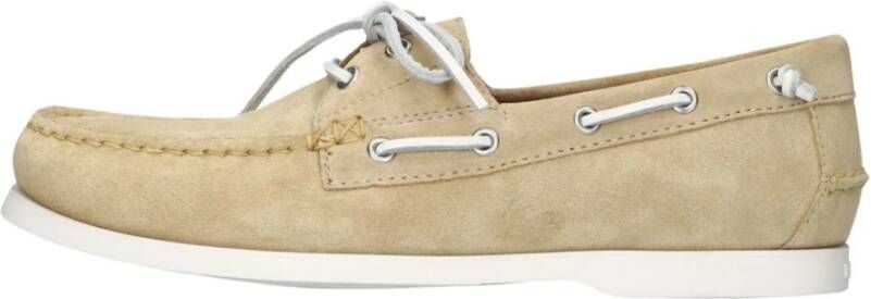 Ralph Lauren Beige Suede Boat Loafers Beige Heren