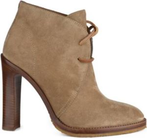 Ralph Lauren Beige Suède Enkellaarzen Beige Dames