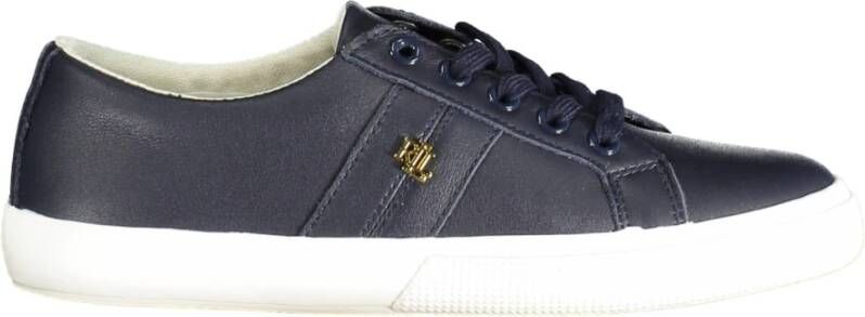 Polo Ralph Lauren Janson II Leren Sneakers met Sportieve Strepen Blue Dames - Foto 4