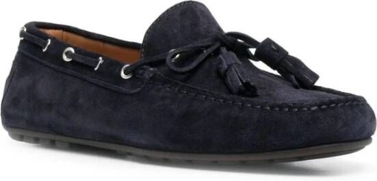 Ralph Lauren Blauwe Klassieke Driver Loafers Blue Heren