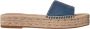 Ralph Lauren Blauwe Polly Leren Espadrilles Schoenen Blue Dames - Thumbnail 1