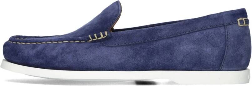 Ralph Lauren Blauwe Suède Venetian Loafers Blue Heren