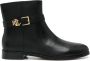 Lauren Ralph Lauren Leren boots met labelapplicatie model 'BROOKE' - Thumbnail 1
