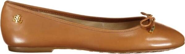 Ralph Lauren Bruine Ballerina Schoenen met Contrastdetails Brown Dames