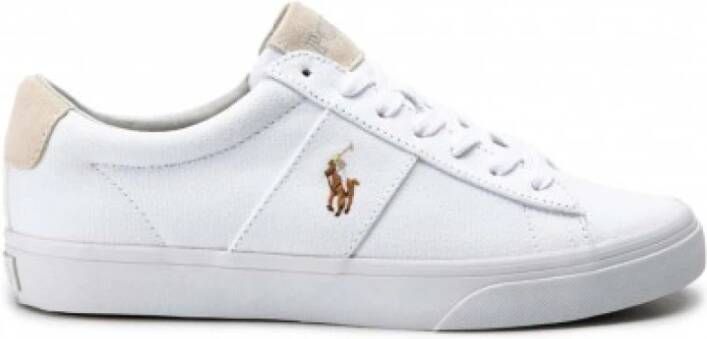 Ralph Lauren Sneakers van een mix van textiel en leer met logostitching - Foto 5