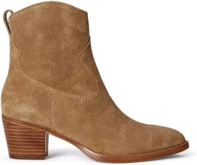 Lauren Ralph Lauren Hoge hakken Harpher-Boots-Bootie in bruin - Foto 2
