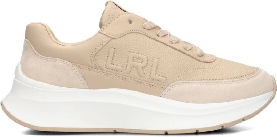LAUREN RALPH LAUREN Lage Sneakers Dames Franky Maat: 36 Materiaal: Leer Kleur: Beige - Foto 3