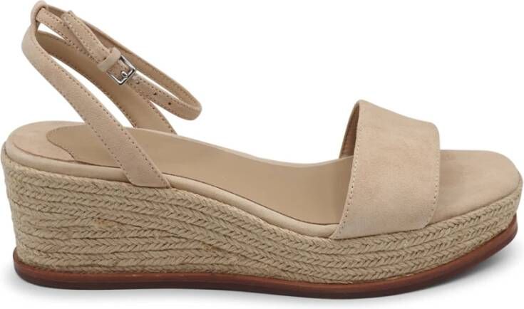 Ralph Lauren Espadrilles sleehak suède beige