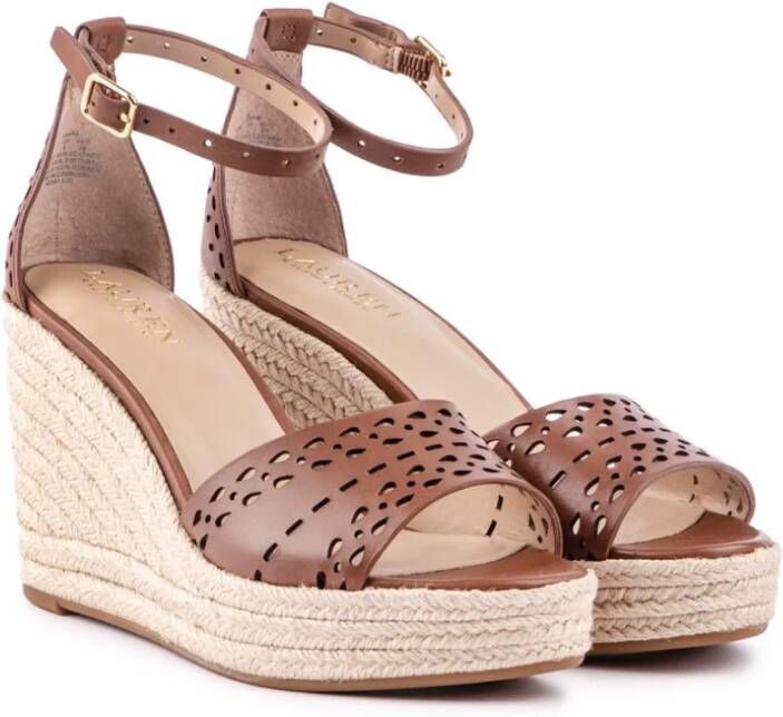 Ralph Lauren Haana Sleehak Sandalen Beige Dames