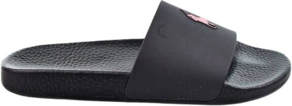 Ralph Lauren Heren Slide Sandalen Synthetisch Materiaal Black Heren