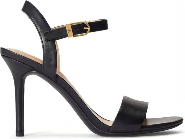 Lauren Ralph Lauren Leren sandalen met naaldhak model 'GWEN'