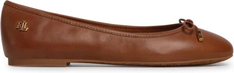 LAUREN RALPH LAUREN Ballerina Dames Jayna Flats Ballet Maat: 37 Materiaal: Leer Kleur: Bruin - Foto 5