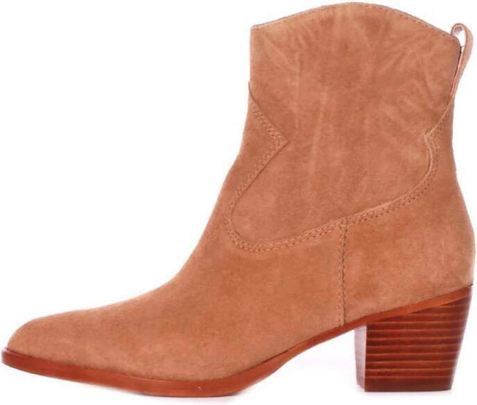 Lauren Ralph Lauren Hoge hakken Harpher-Boots-Bootie in bruin