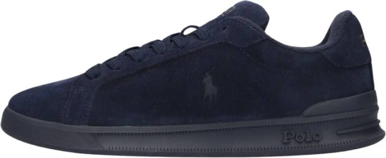 Ralph Lauren Navy Lage Sneakers Heritage Court Blue Heren